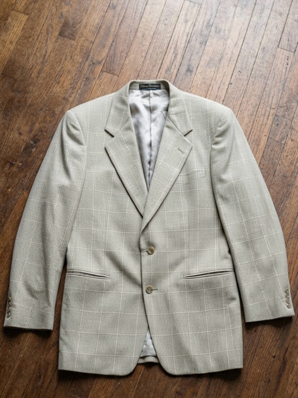 1980s Vintage Hickey Freeman Silk & Wool Boardroom Blazer 42L
